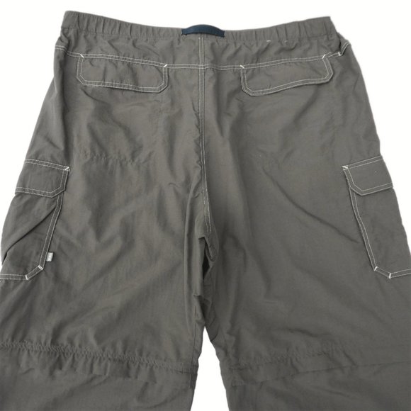 44x36 REI Convertible Pants Zip Legs Cargo Waist Cincher Brown Nylon SPF 50 XXL - Picture 4 of 9